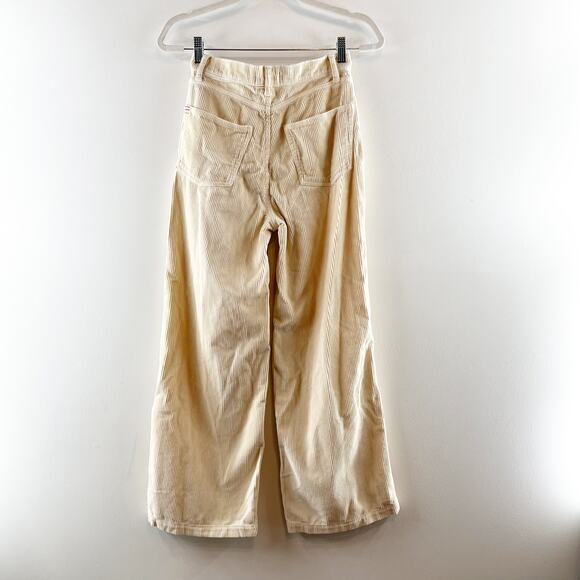 BDG High & Wide Corduroy Cotton Wide Leg Pants Cream 25 / 0 - Picture 13 of 14
